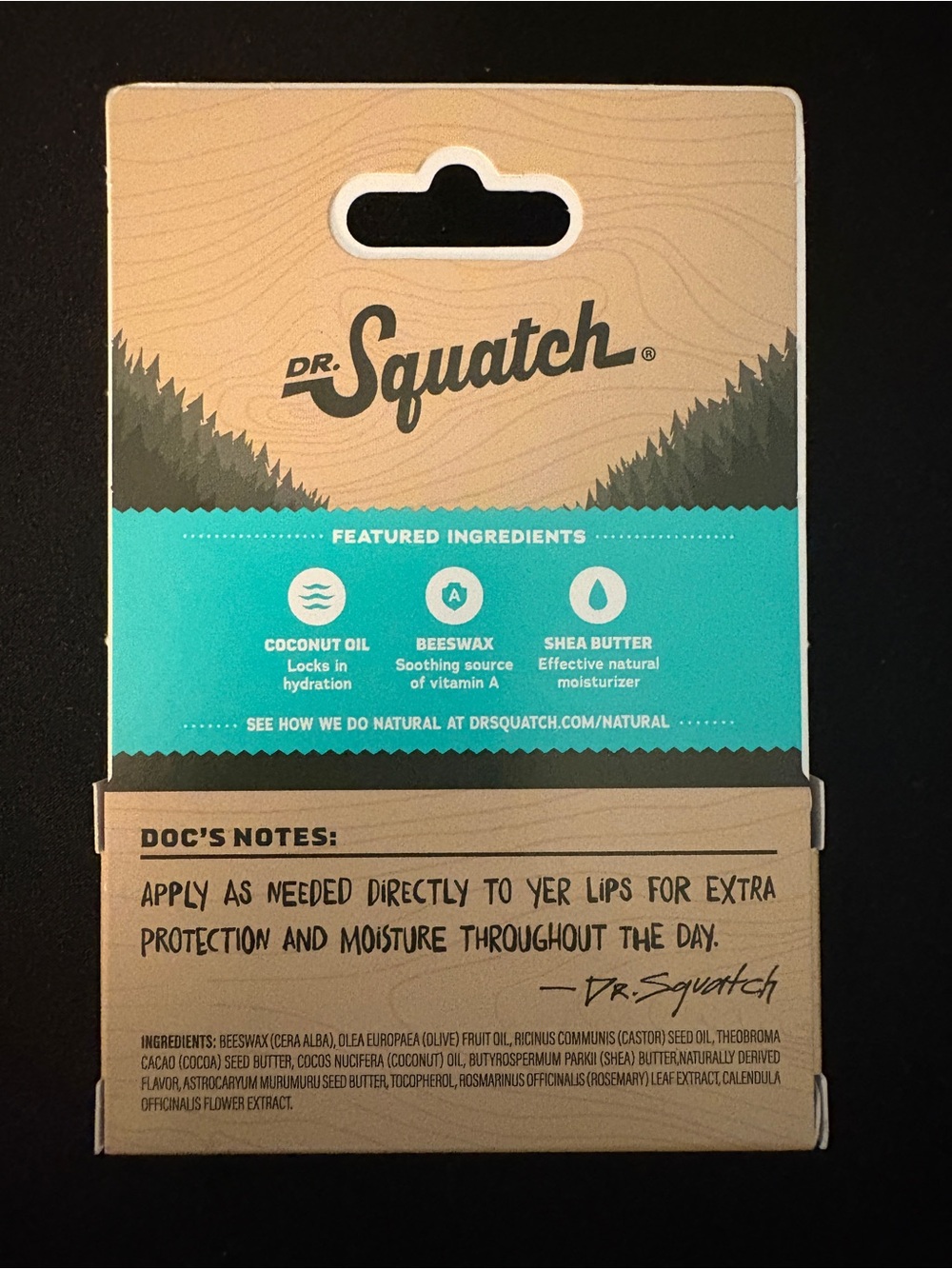 Dr. Squatch Coconut Cove Lip Balm 2-Pack Moisturizing Squatch Size NWT - Picture 3 of 5